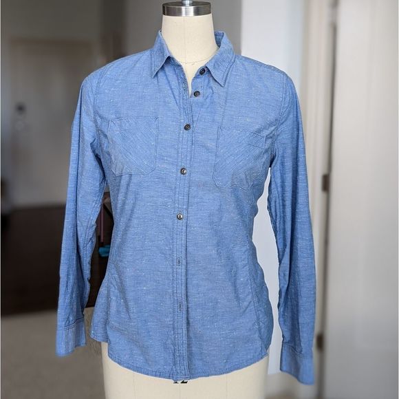 Blue speckled Woolrich shirt Lg - Picture 1 of 12